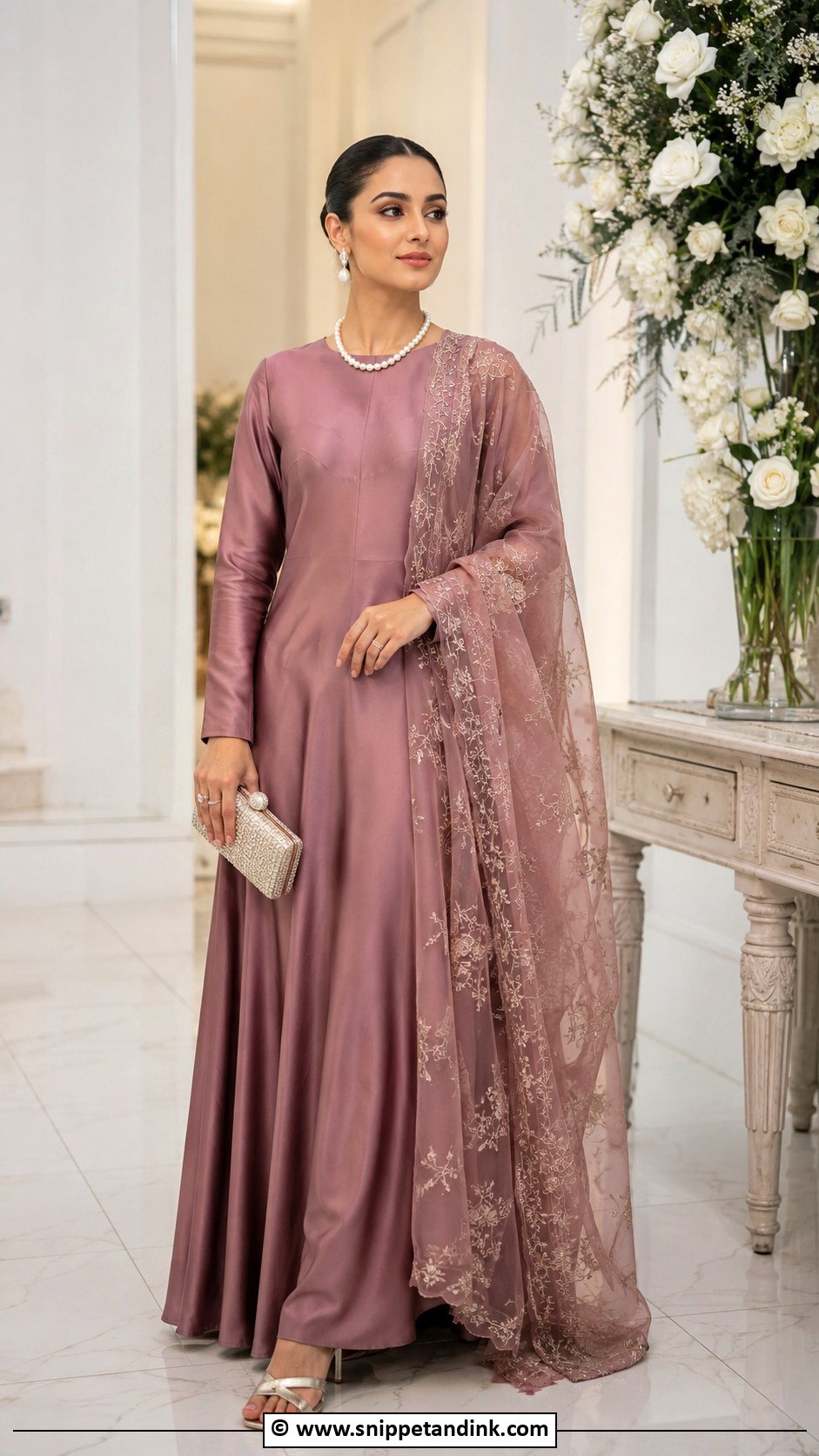Silk Maxi Dress For Valima - Snippet and Ink - 25 Valima Dress Ideas