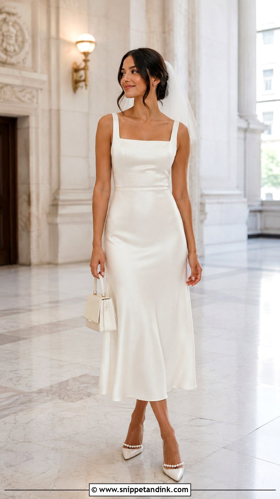Silk Midi Wedding Dress - Snippet and Ink - 25 Simple Silk Wedding Dress Ideas