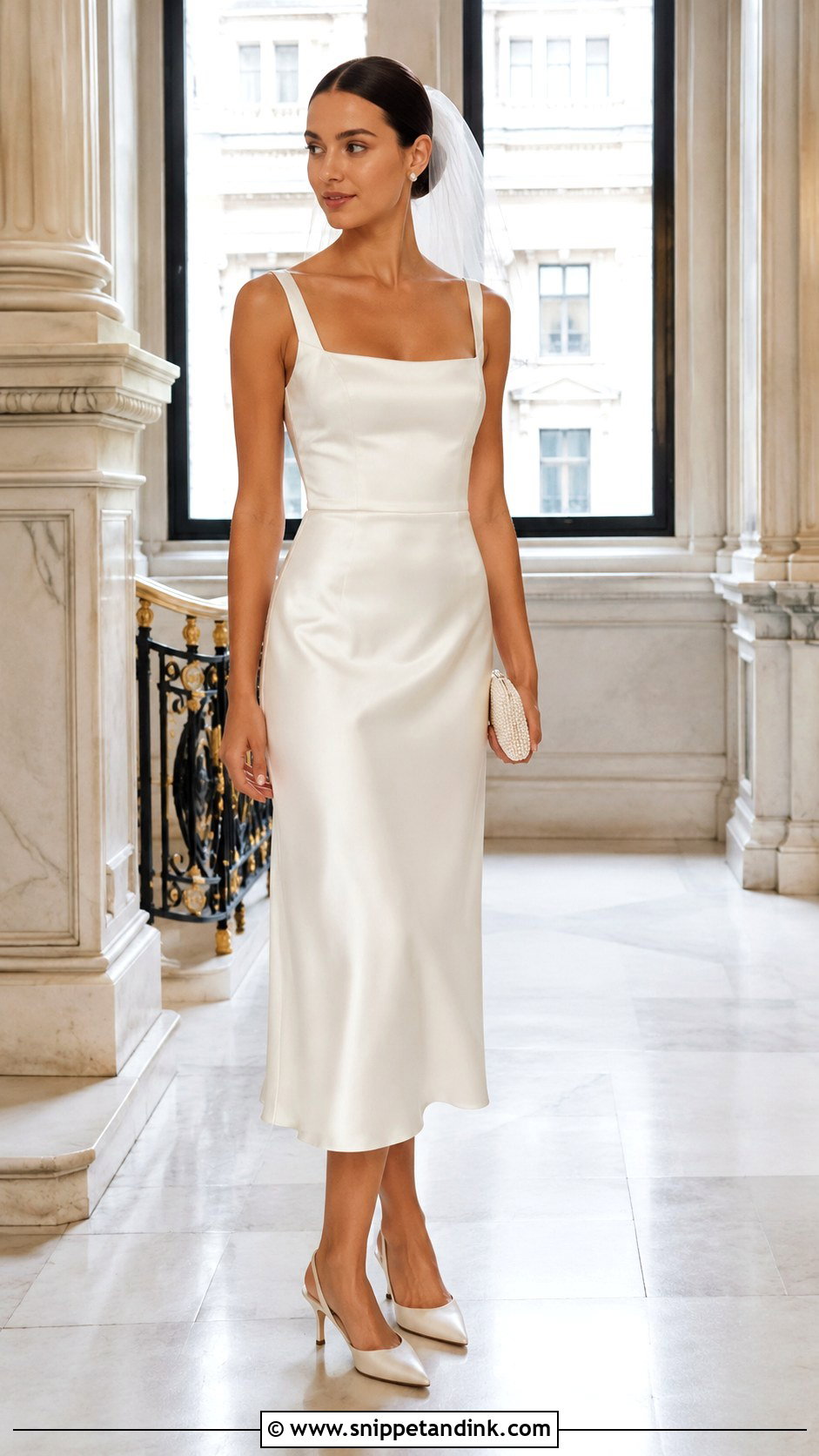 Silk Midi Wedding Dress - Snippet and Ink - 25 Silk Wedding Dresses