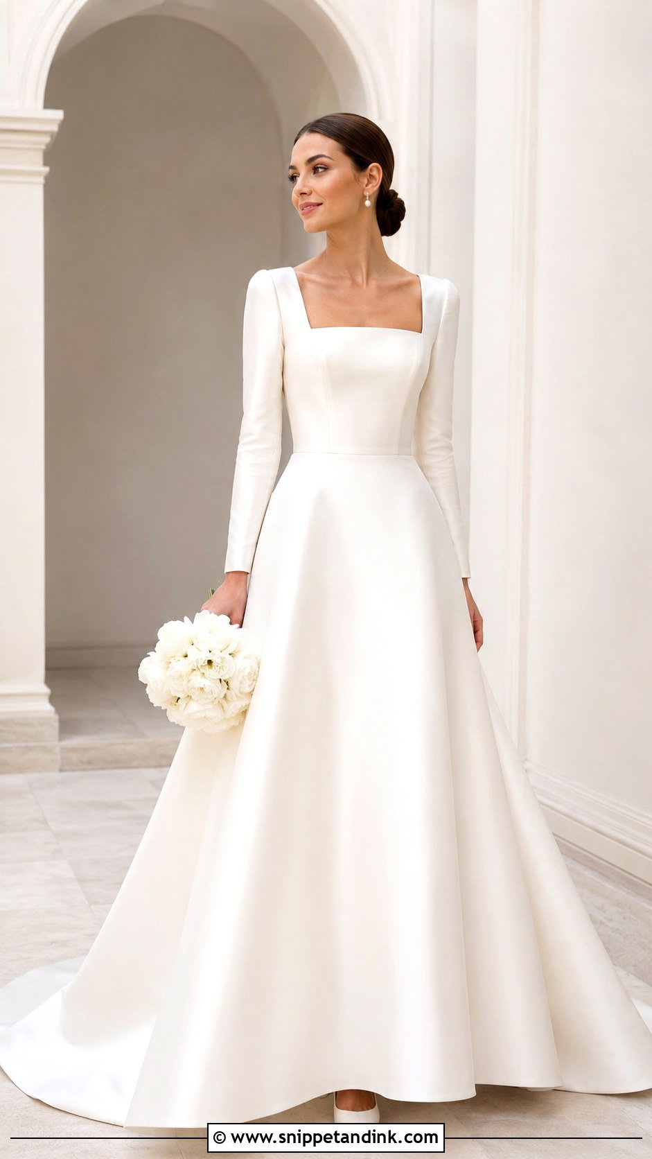 Silk Mikado Wedding Dress With Sleeves - Snippet and Ink - 25 Silk Wedding Dress with Sleeves