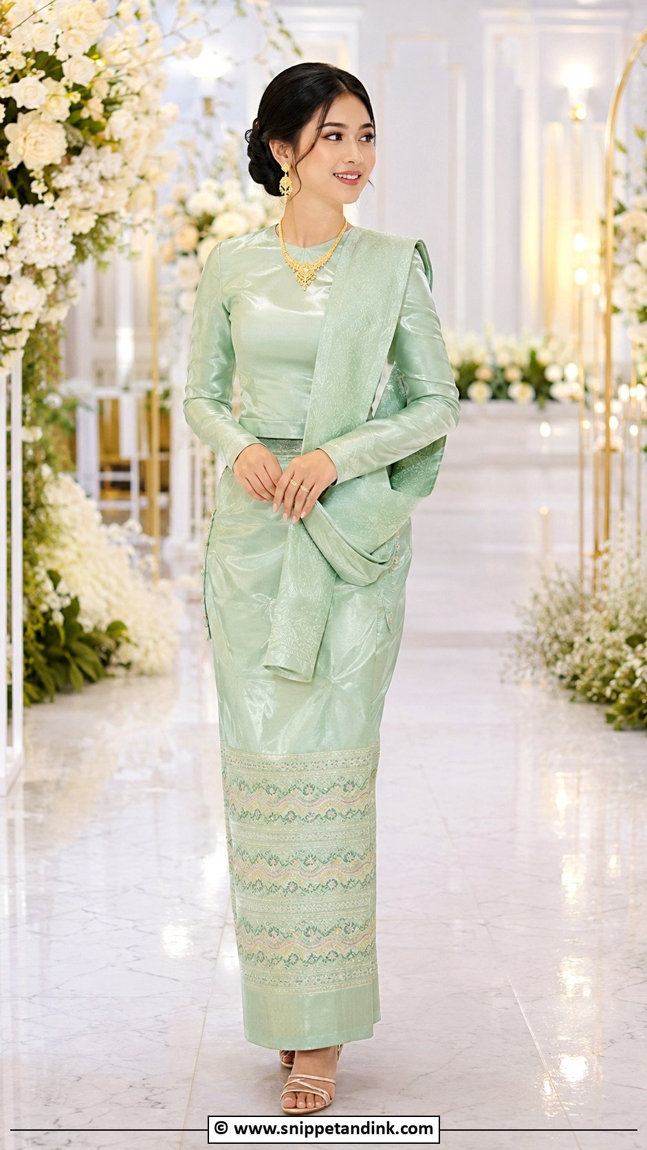 Silk Myanmar Wedding Dress - Snippet and Ink - 25 Myanmar Wedding Dress Ideas