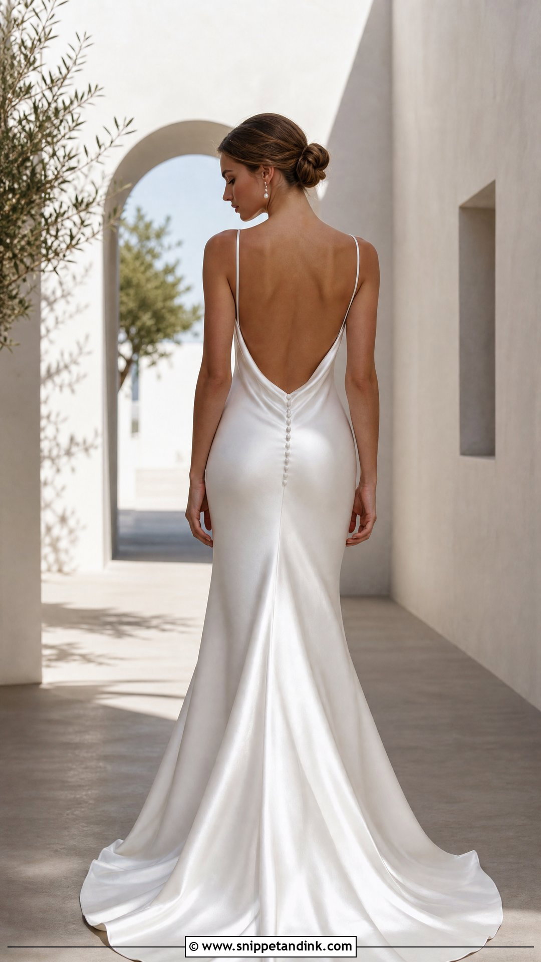 Silk Open Back Wedding Dress - Snippet and Ink - 25 Silky Wedding Dress Ideas