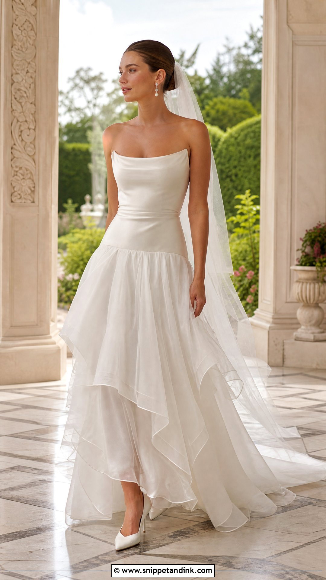Silk Organza Drop Waist Wedding Dress - Snippet and Ink - 20 Silk Drop Waist Wedding Dress Ideas