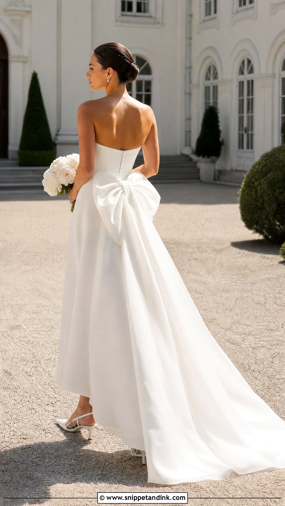 Silk Organza Wedding Dress With Back Bow - Snippet and Ink - 20 Silk Organza Wedding Dress Ideas