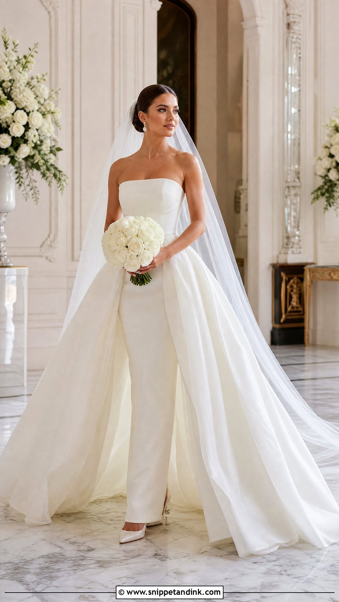 Silk Organza Wedding Dress With Detachable Overskirt - Snippet and Ink - 20 Silk Organza Wedding Dress Ideas