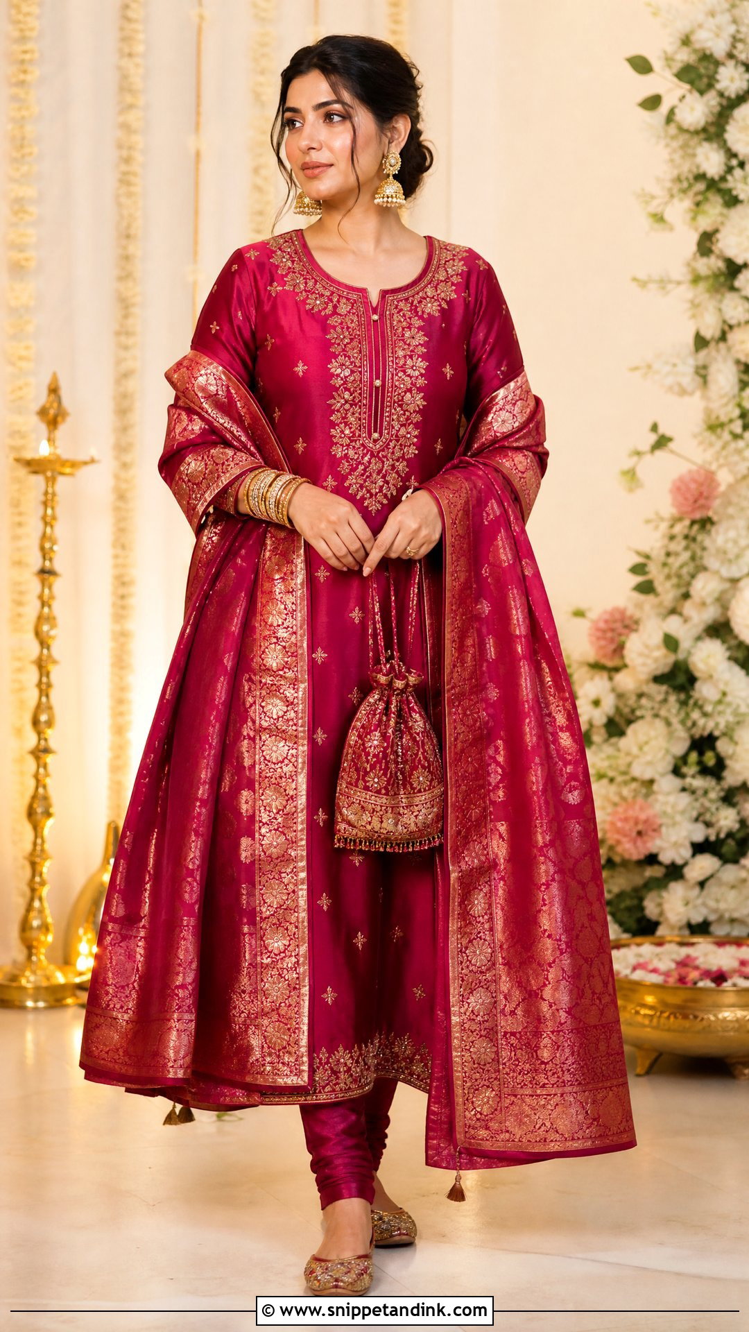 Silk Salwar Kameez Wedding Dress - Snippet and Ink - 25 Traditional Indian Wedding Dress Ideas