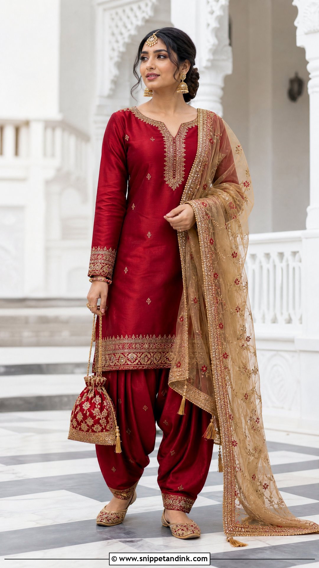 Silk Salwar Punjabi Wedding Suit - Snippet and Ink - 20 Punjabi Wedding Suit Women Ideas