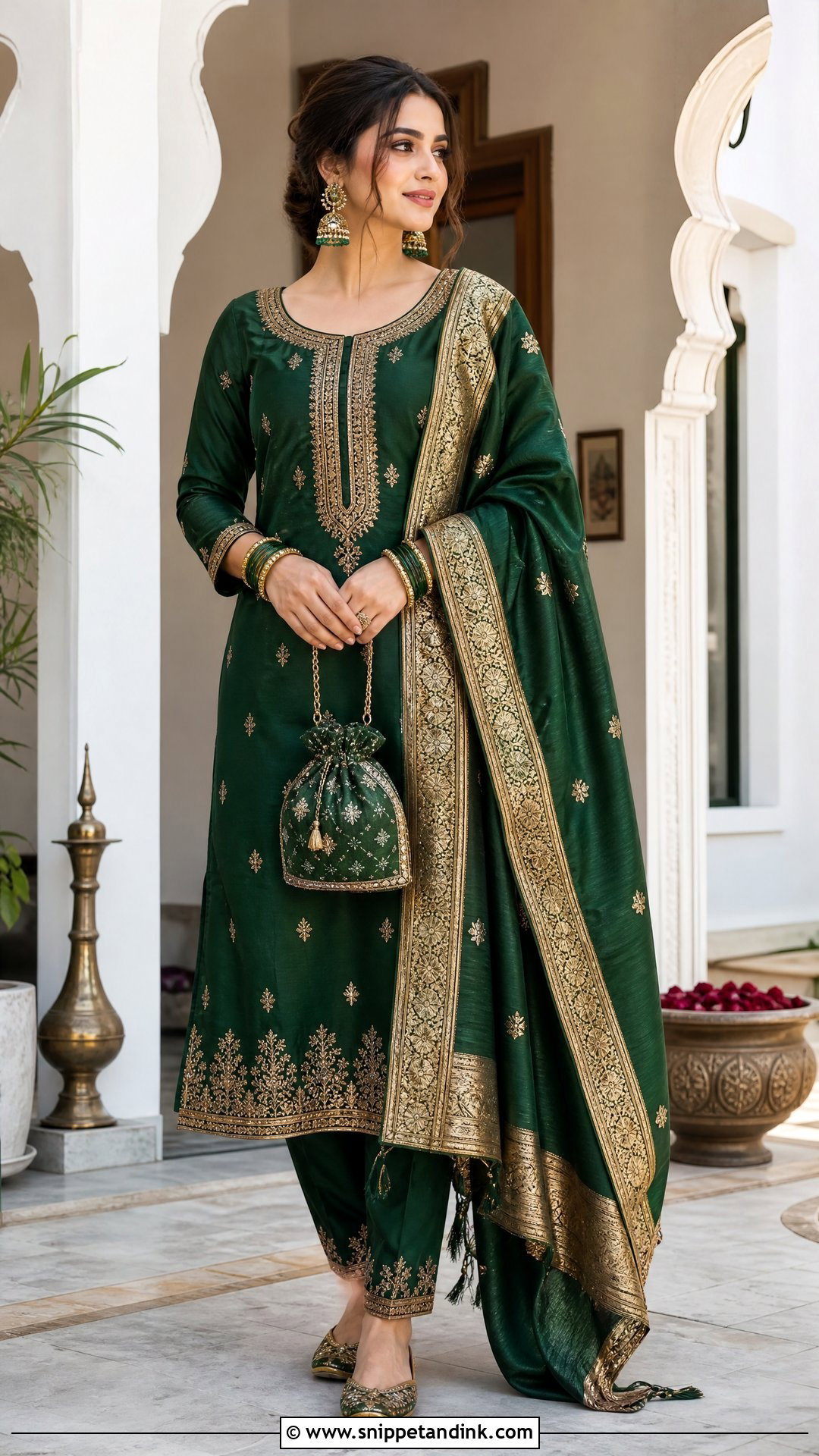 Silk Salwar Suit Winter Marriage Outfit - Snippet and Ink - 20 Winter Marriage Outfit for Women Ideas