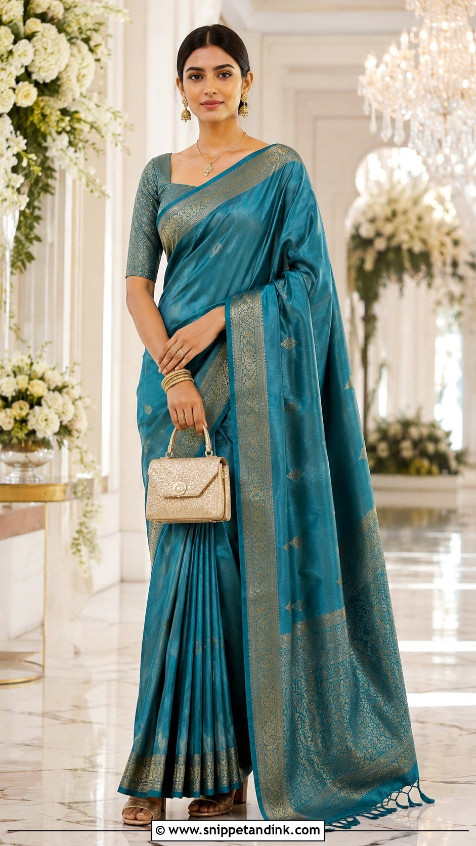 Silk Saree For Engagement Function - Snippet and Ink - 20 Marrige Function Outfit Ideas