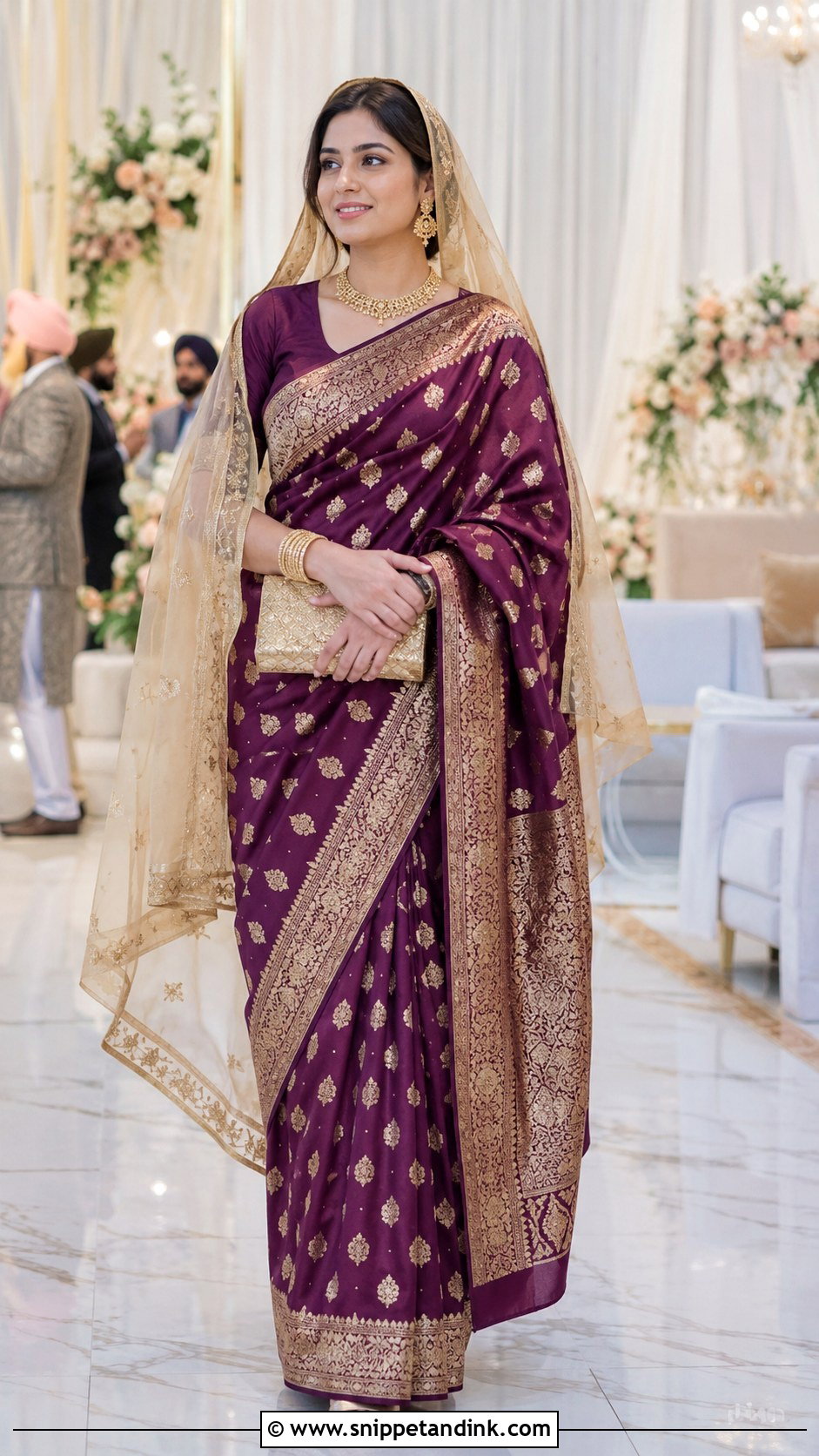 Silk Saree For Sikh Wedding - Snippet and Ink - 25 Sikh Wedding Dress Ideas
