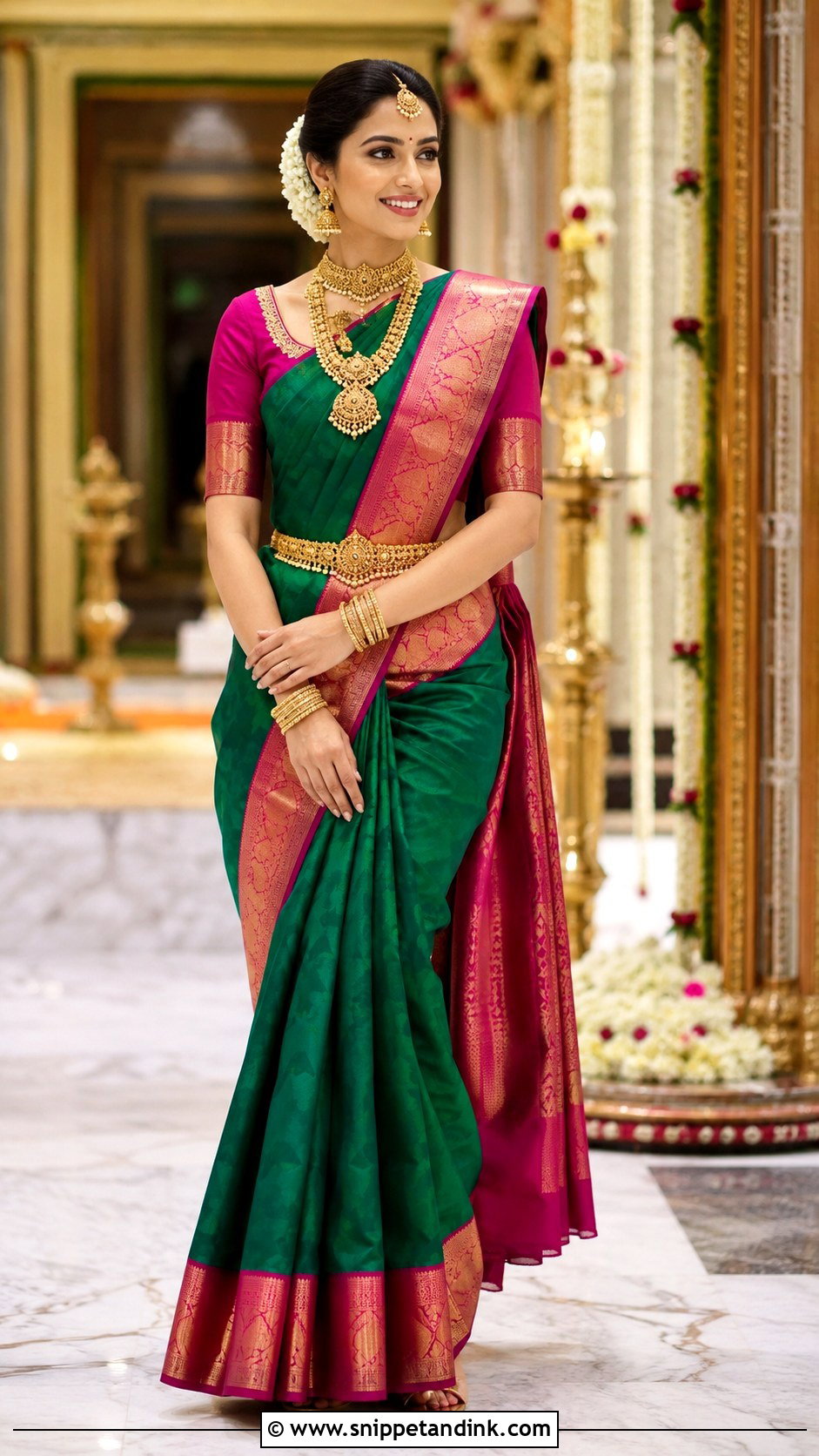 Silk Saree For South Indian Sister Wedding - Snippet and Ink - 20 Indian Sisters Wedding Dresses
