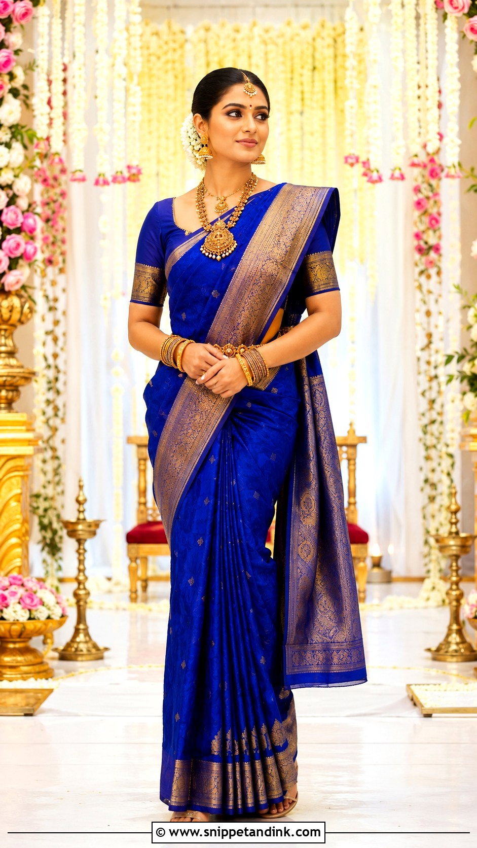 Silk Saree For Wedding Ceremony - Snippet and Ink - 25 Indian Best Friend Wedding Outfit Ideas