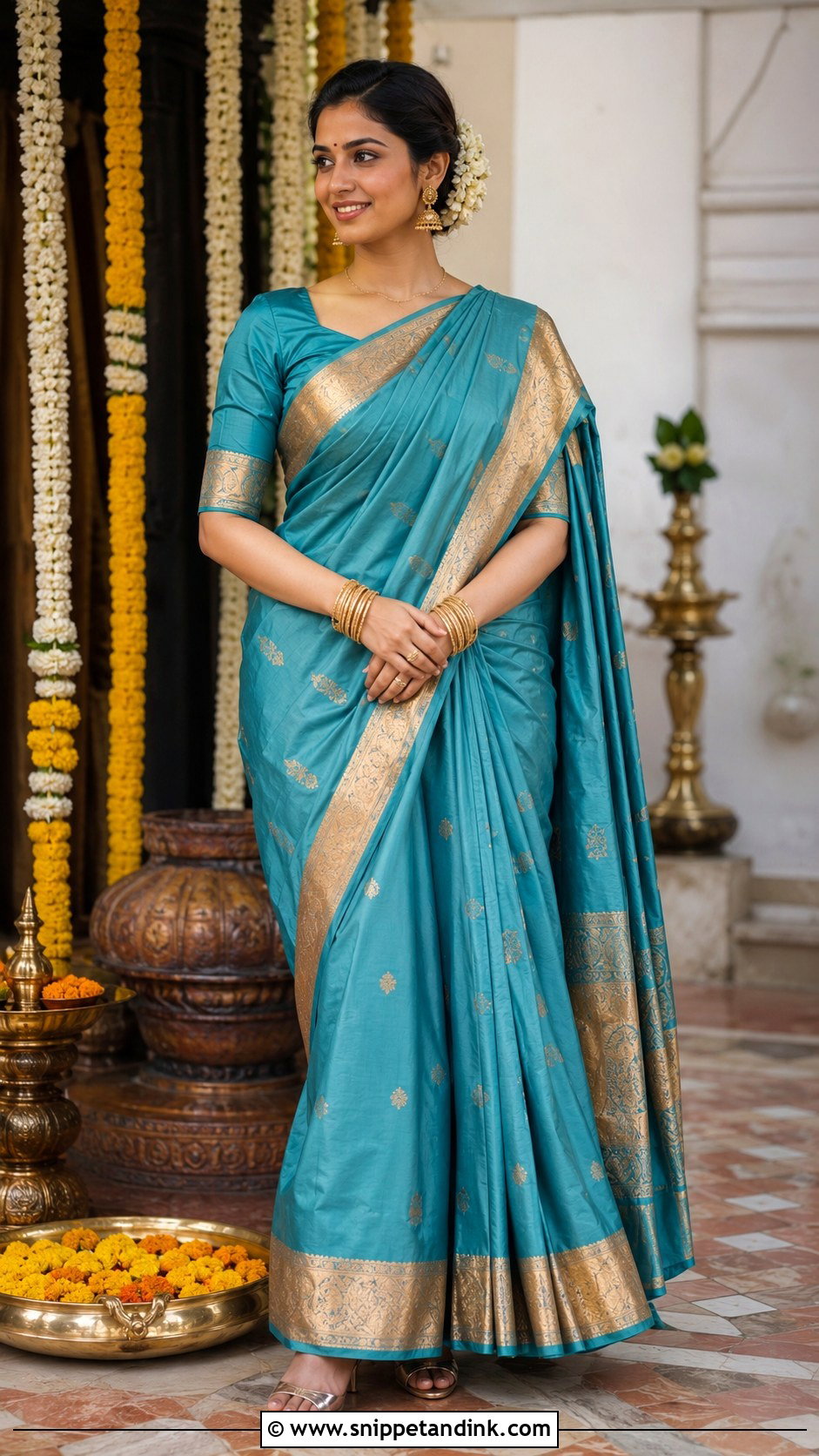 Silk Saree Jal Ceremony Outfit - Snippet and Ink - 20 Jal Ceremony Outfit Ideas