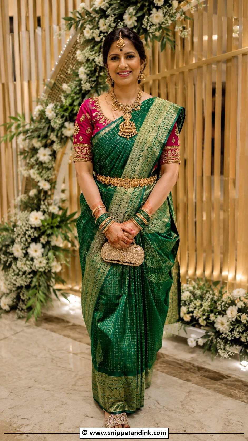 Silk Saree Outfit - Snippet and Ink - 30 Indian Wedding Outfit Ideas