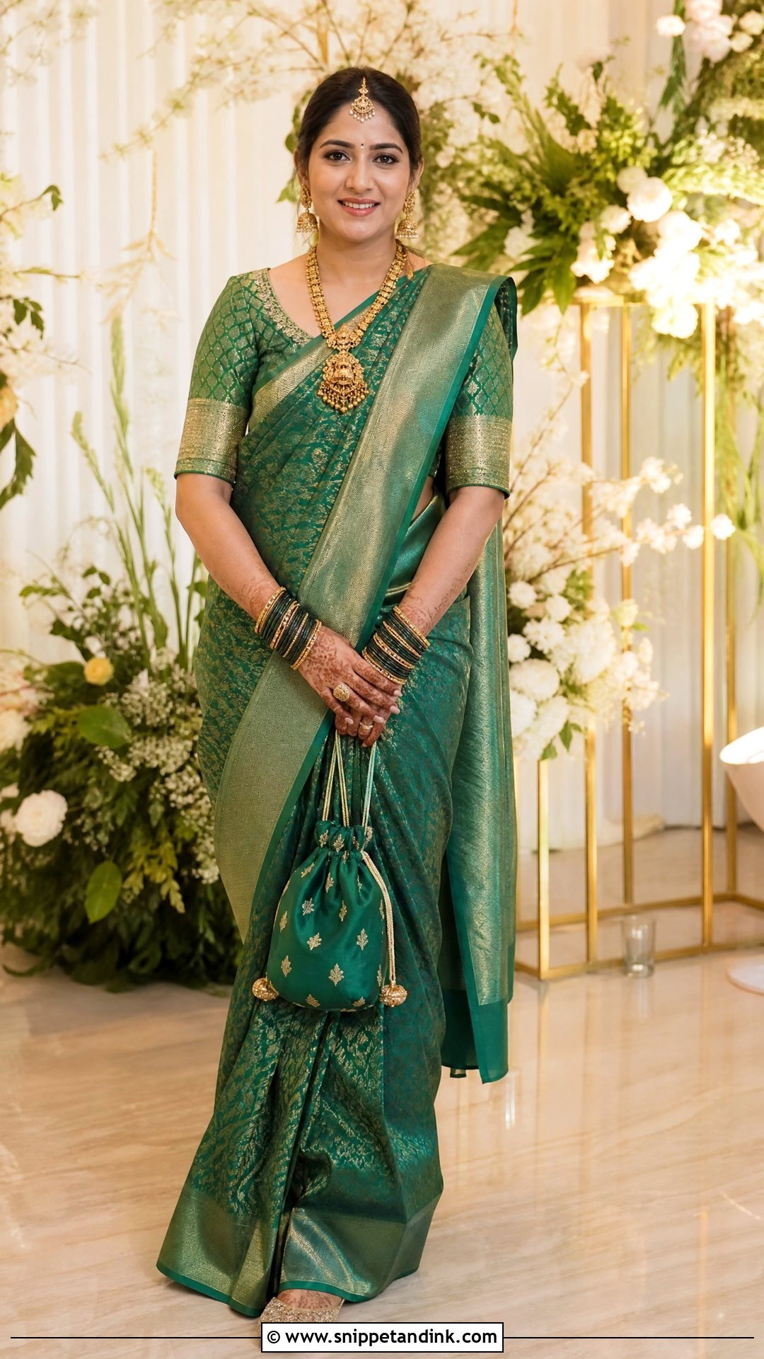Silk Saree Wedding Outfit - Snippet and Ink - 20 Wedding Outfit for Sister Ideas
