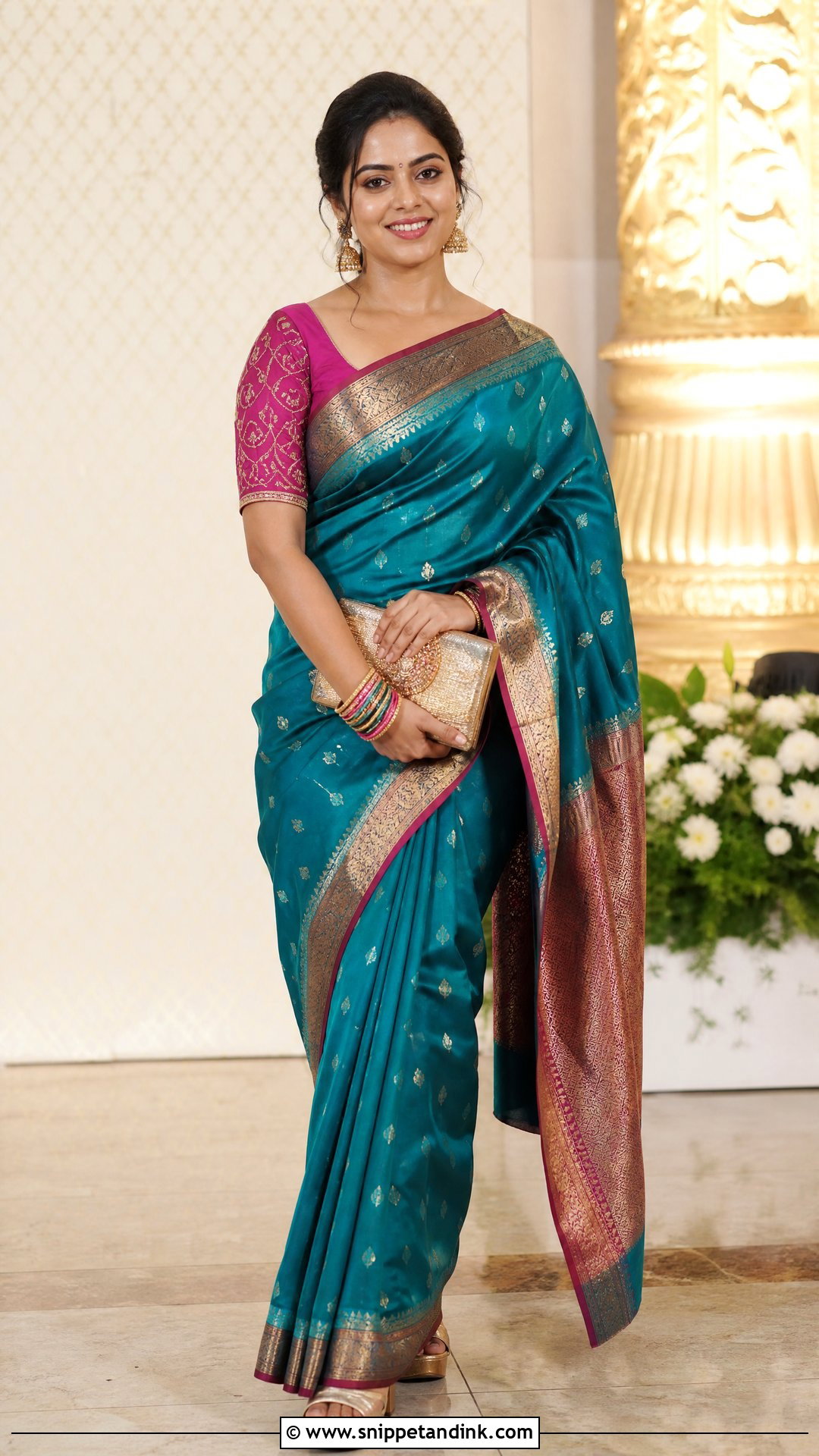 Silk Saree for Marriage Function - Snippet and Ink - 20 Outfit Ideas for Marriage Function