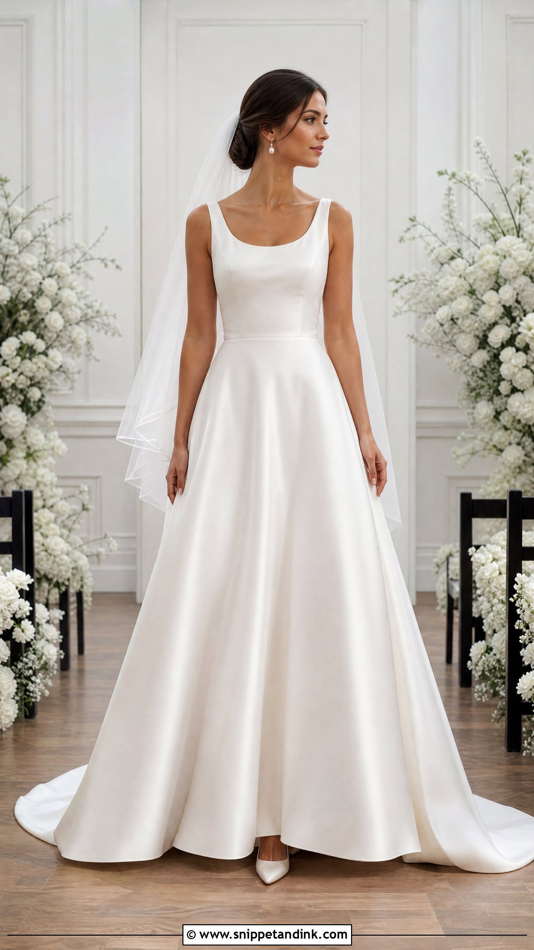 Silk Satin A Line Wedding Gown - Snippet and Ink - 20 Silk Satin Wedding Gown Ideas