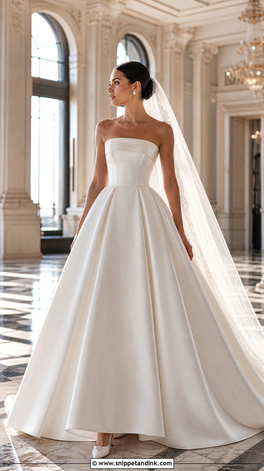 Silk Satin Ball Gown Wedding Dress - Snippet and Ink - 20 Silk Satin Wedding Gown Ideas