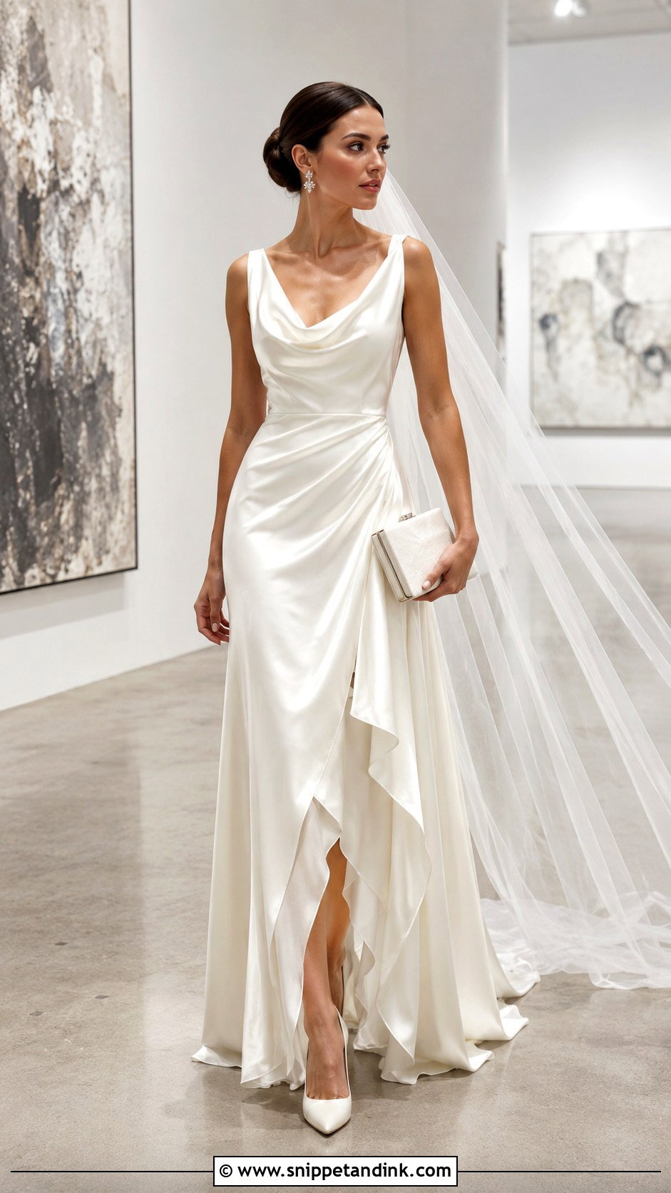 Silk Satin Handkerchief Wedding Dress - Snippet and Ink - 20 Handkerchief Wedding Dress Ideas