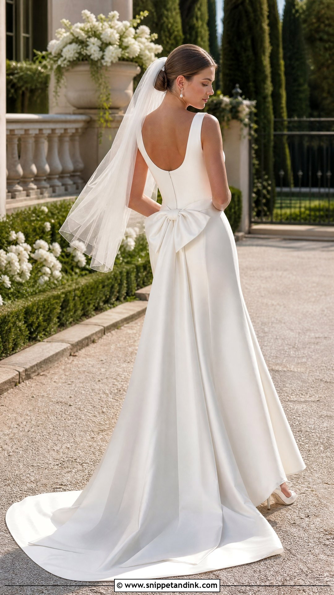 Silk Satin Wedding Dress With Bow Back - Snippet and Ink - 20 Silk Satin Wedding Dresses