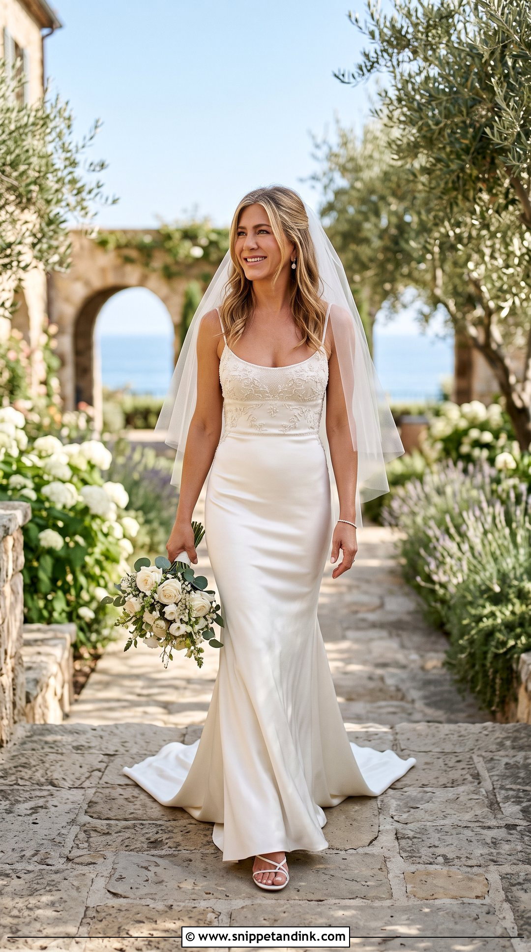 Silk Satin Wedding Dress With Low Back - Snippet and Ink - 20 Jennifer Aniston Wedding Dress Ideas