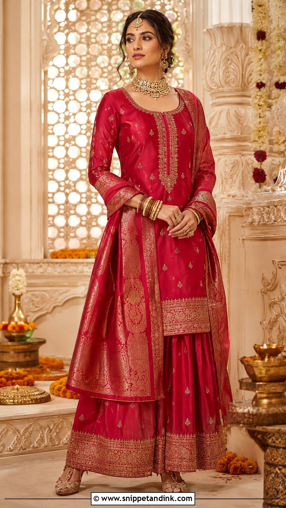 Silk Sharara Set For Traditional Wedding - Snippet and Ink - 25 Sharara Set Indian Weddings Ideas
