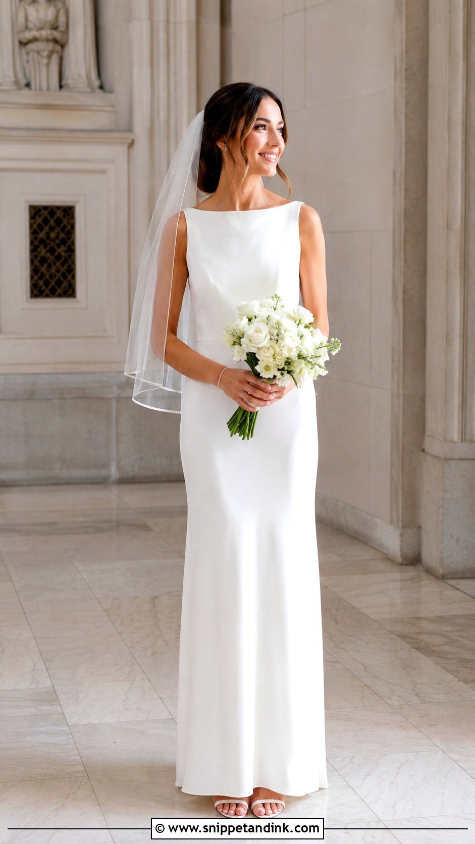 Silk Sheath Wedding Dress - Snippet and Ink - 25 Silk Wedding Dresses
