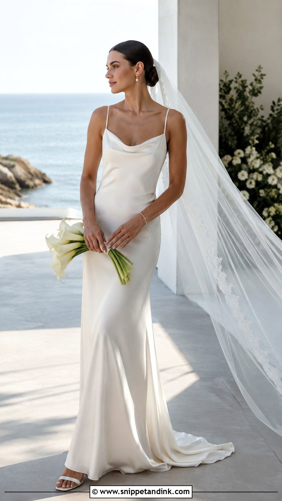 Silk Slip Cream Wedding Dress - Snippet and Ink - 20 Cream Wedding Dresses