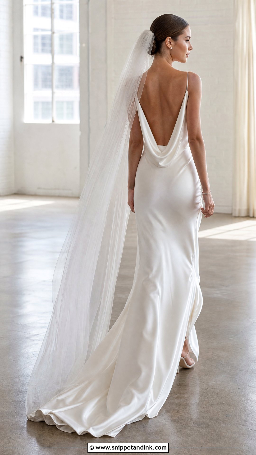 Silk Slip Low Back Wedding Dress - Snippet and Ink - 25 Low Back Wedding Dresses