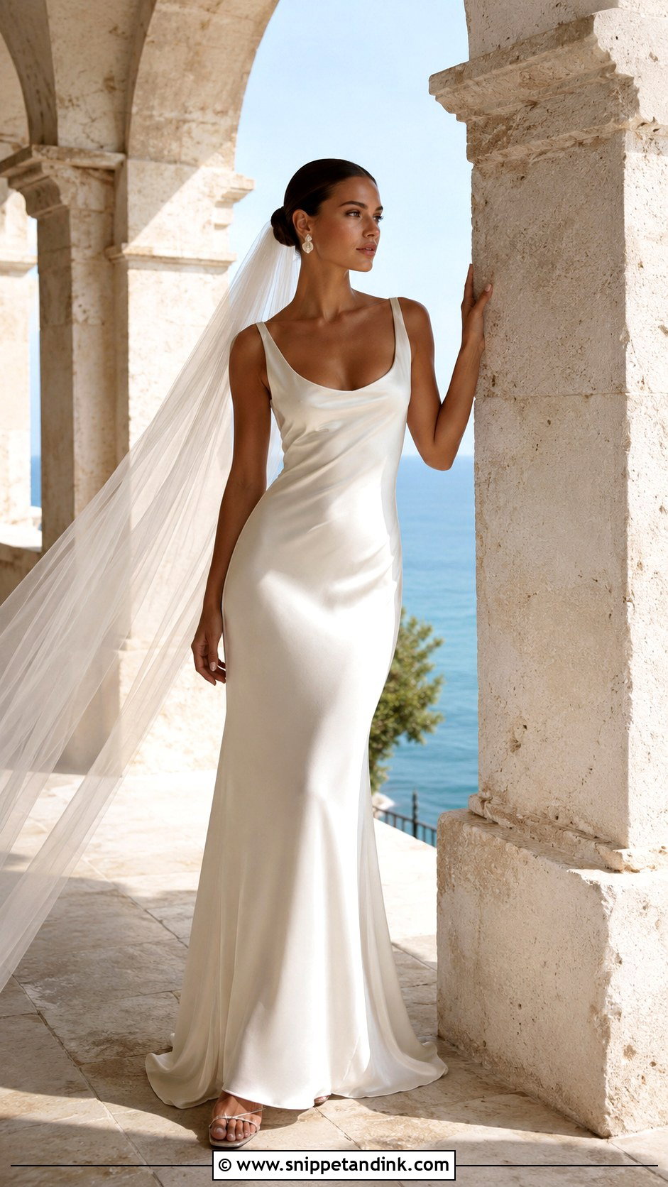 Silk Slip Mediterranean Wedding Dress - Snippet and Ink - 20 Mediterranean Wedding Dress Ideas