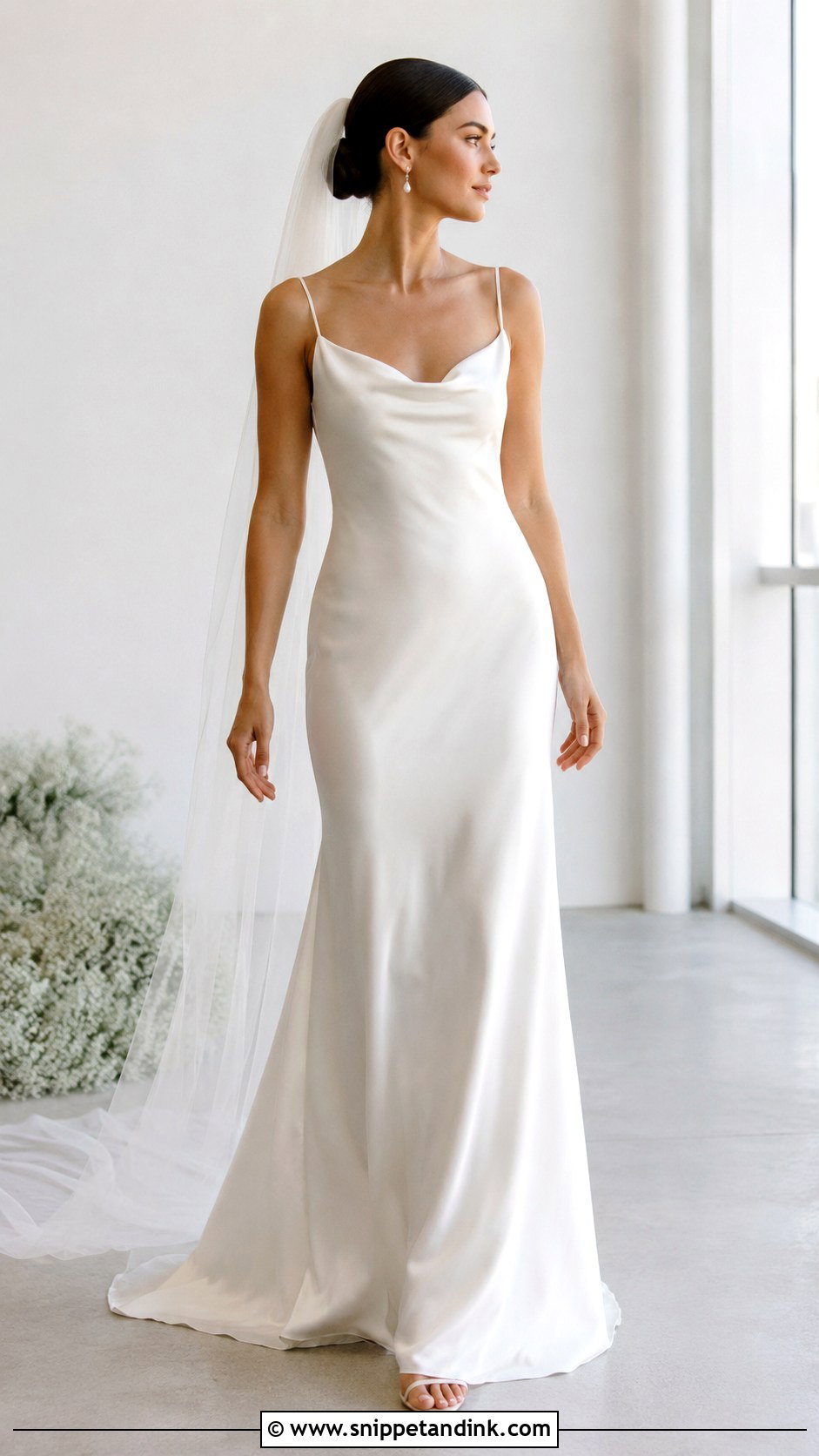 Silk Slip Minimalist Bridal Gown - Snippet and Ink - 20 Minimalist Bridal Gown Ideas
