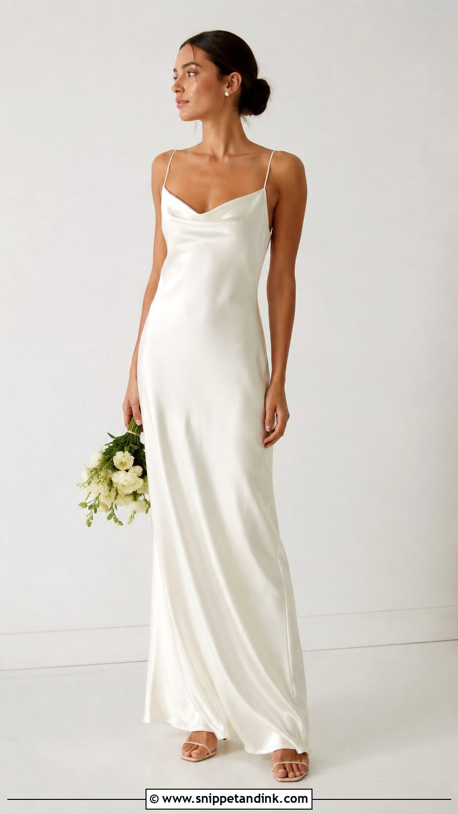 Silk Slip Minimalist Wedding Dress - Snippet and Ink - 25 Minimalist Wedding Dress Ideas