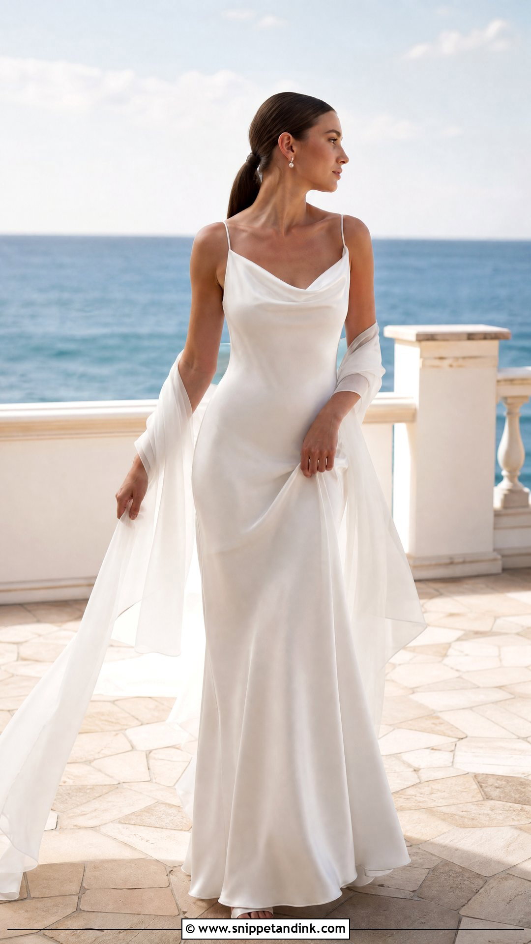 Silk Slip Sea Wedding Dress - Snippet and Ink - 20 Sea Wedding Dress Ideas