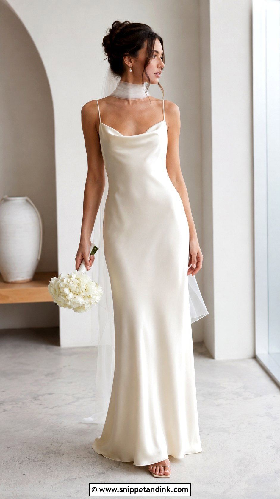 Silk Slip Wedding Dress - Snippet and Ink - 25 Old Money Wedding Dresses