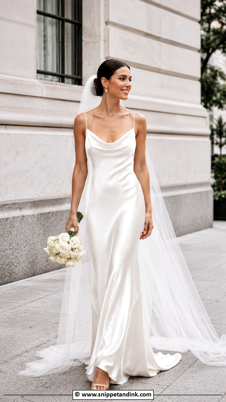 Silk Slip Wedding Dress - Snippet and Ink - 35 Wedding Dress Ideas