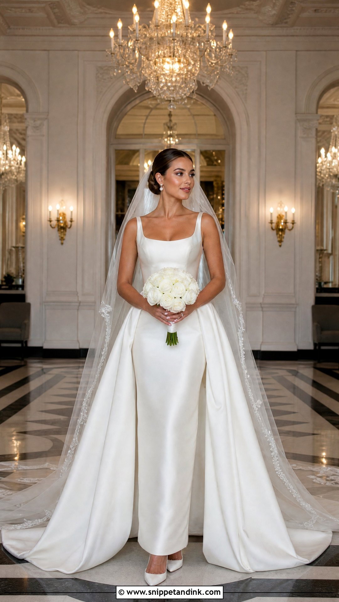 Silk Slip Wedding Dress With Detachable Train - Snippet and Ink - 20 Silk Slip Wedding Dress Ideas