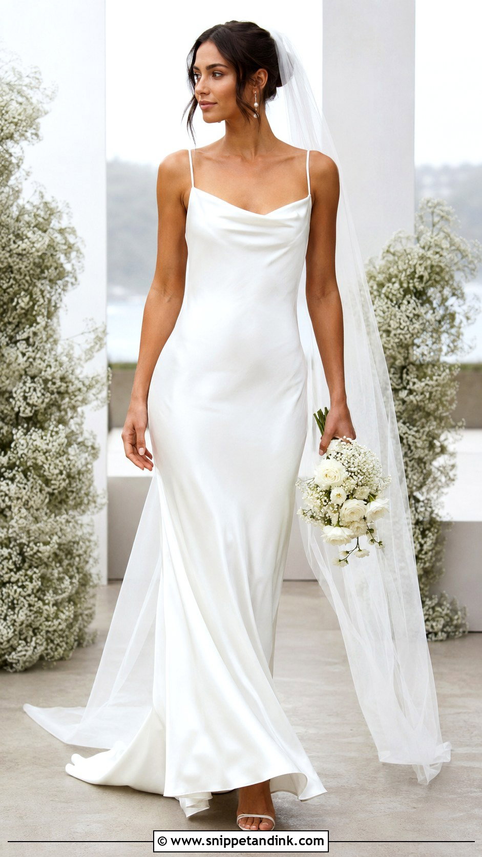 Silk Slip Wedding Gown - Snippet and Ink - 20 Classy Minimalist Wedding Gown Ideas
