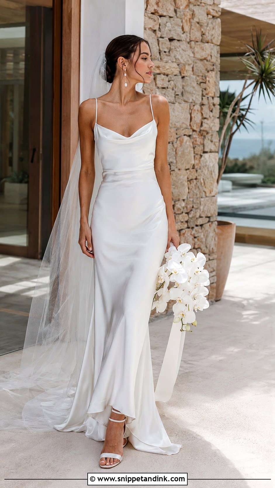 Silk Slip Wedding Gown - Snippet and Ink - 20 Modern Minimalist Wedding Gown Ideas