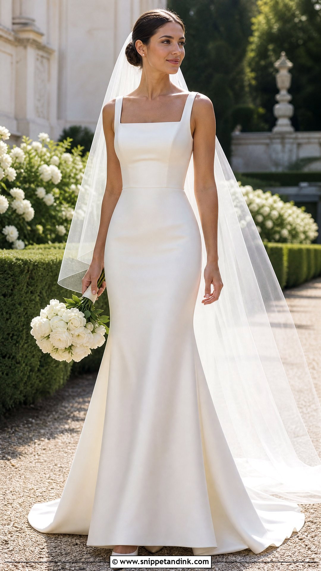 Silk Square Neck Wedding Dress - Snippet and Ink - 20 Satin Simple Silk Wedding Dress Ideas
