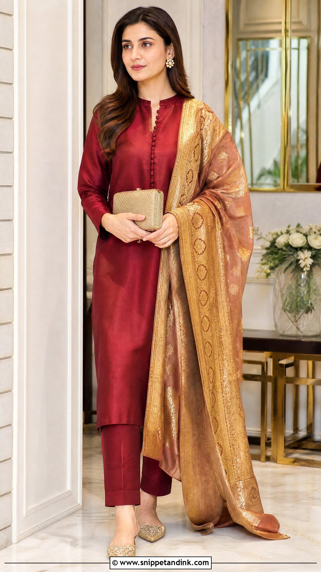 Silk Straight Cut Salwar Suit - Snippet and Ink - 20 Salwar for Wedding Ideas