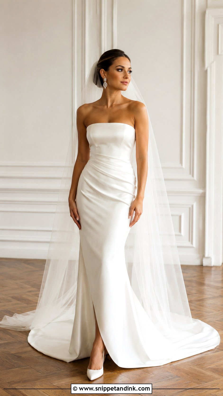 Silk Strapless Wedding Dress - Snippet and Ink - 25 Silk Wedding Dresses