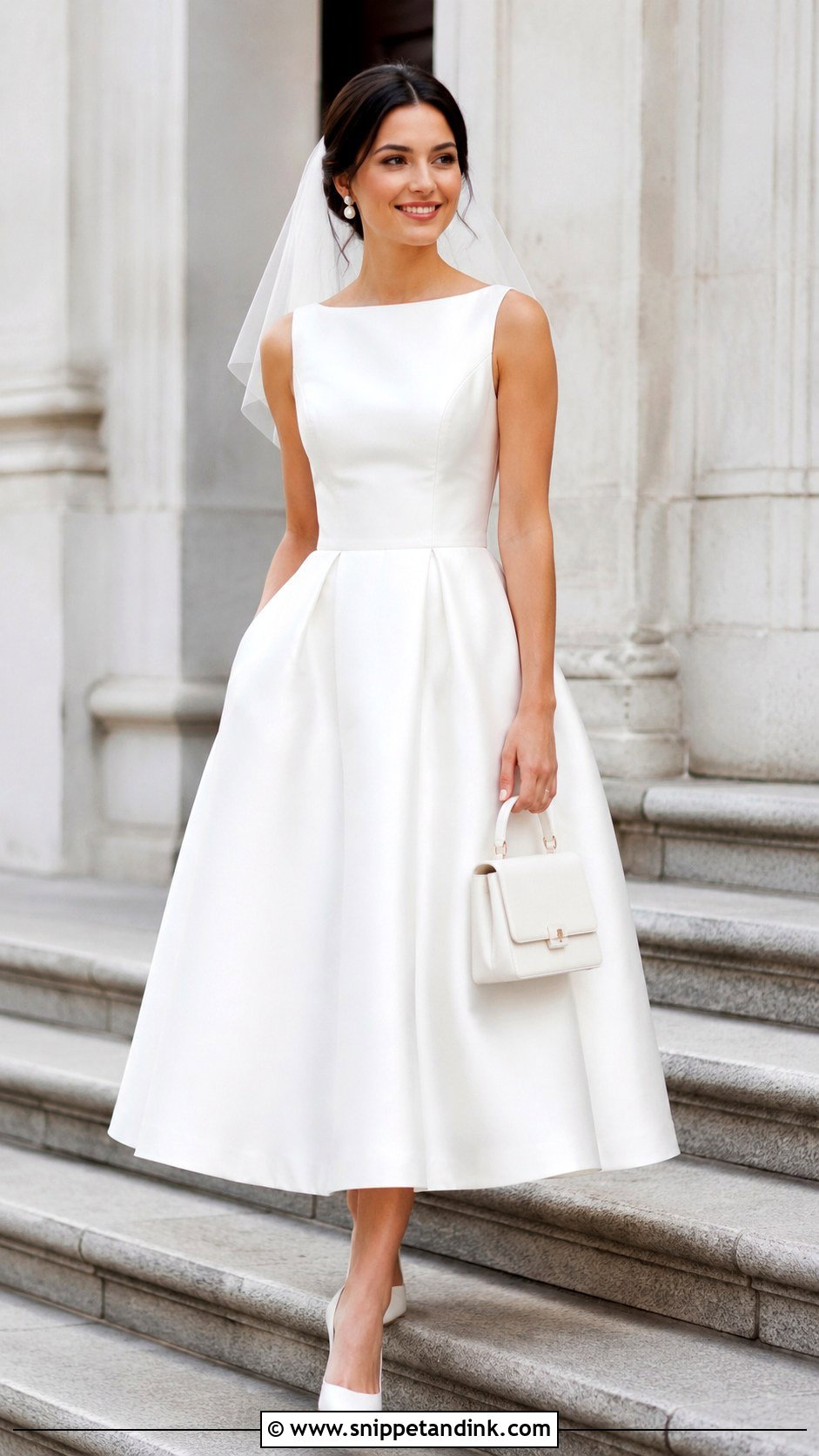Silk Tea Length Wedding Dress - Snippet and Ink - 25 Silk Wedding Dresses