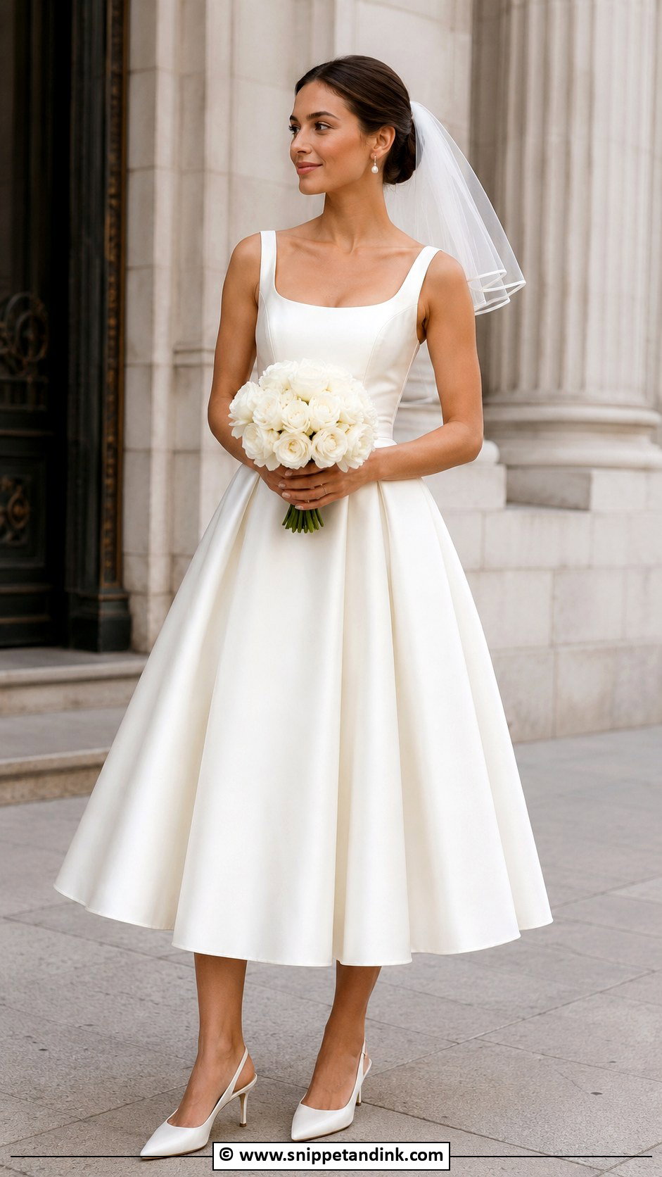 Silk Tea Length Wedding Dress - Snippet and Ink - 35 Silk Wedding Dress Ideas