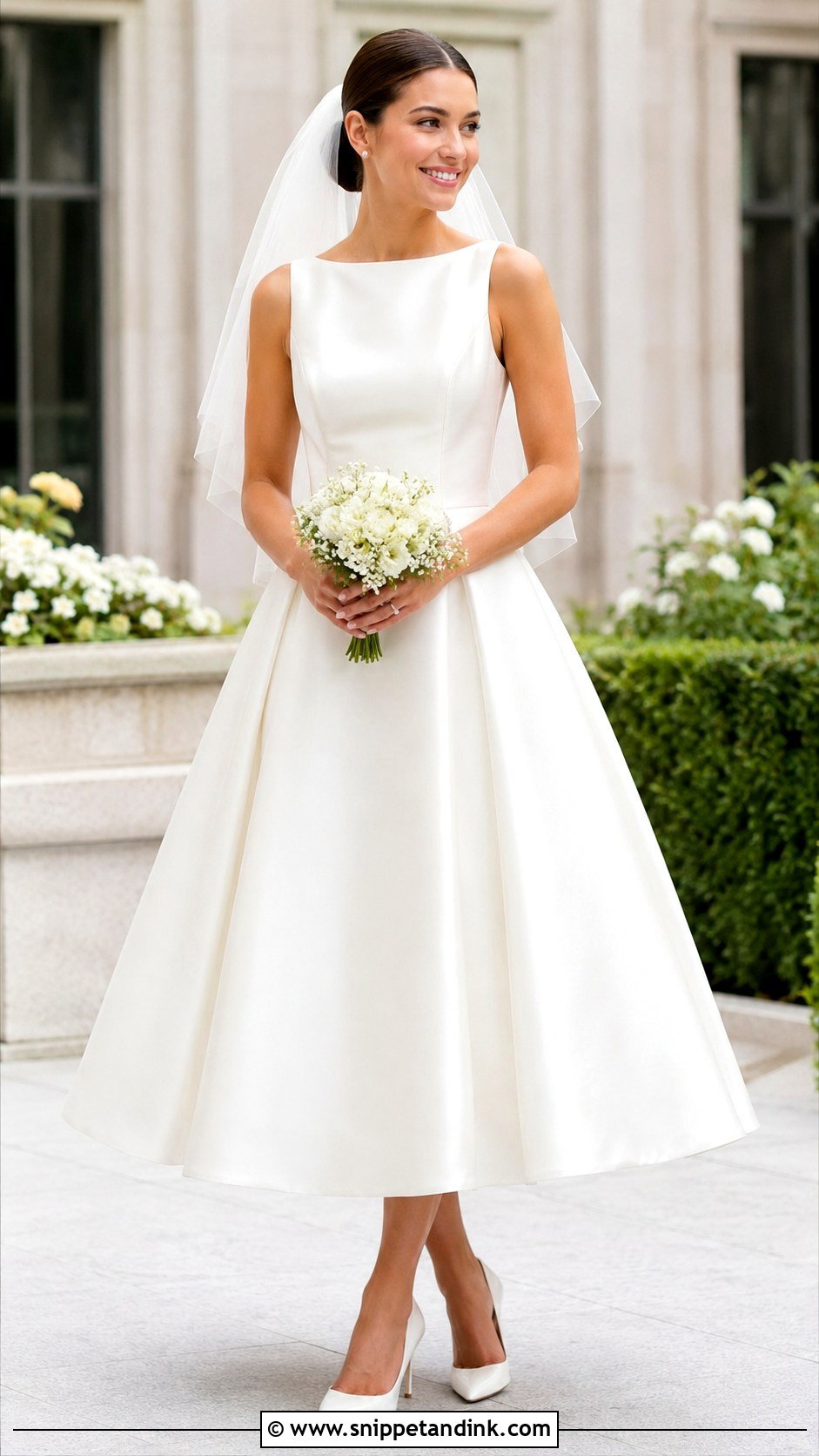 Silk Tea Length Wedding Gown - Snippet and Ink - 25 Silk Wedding Gown Ideas