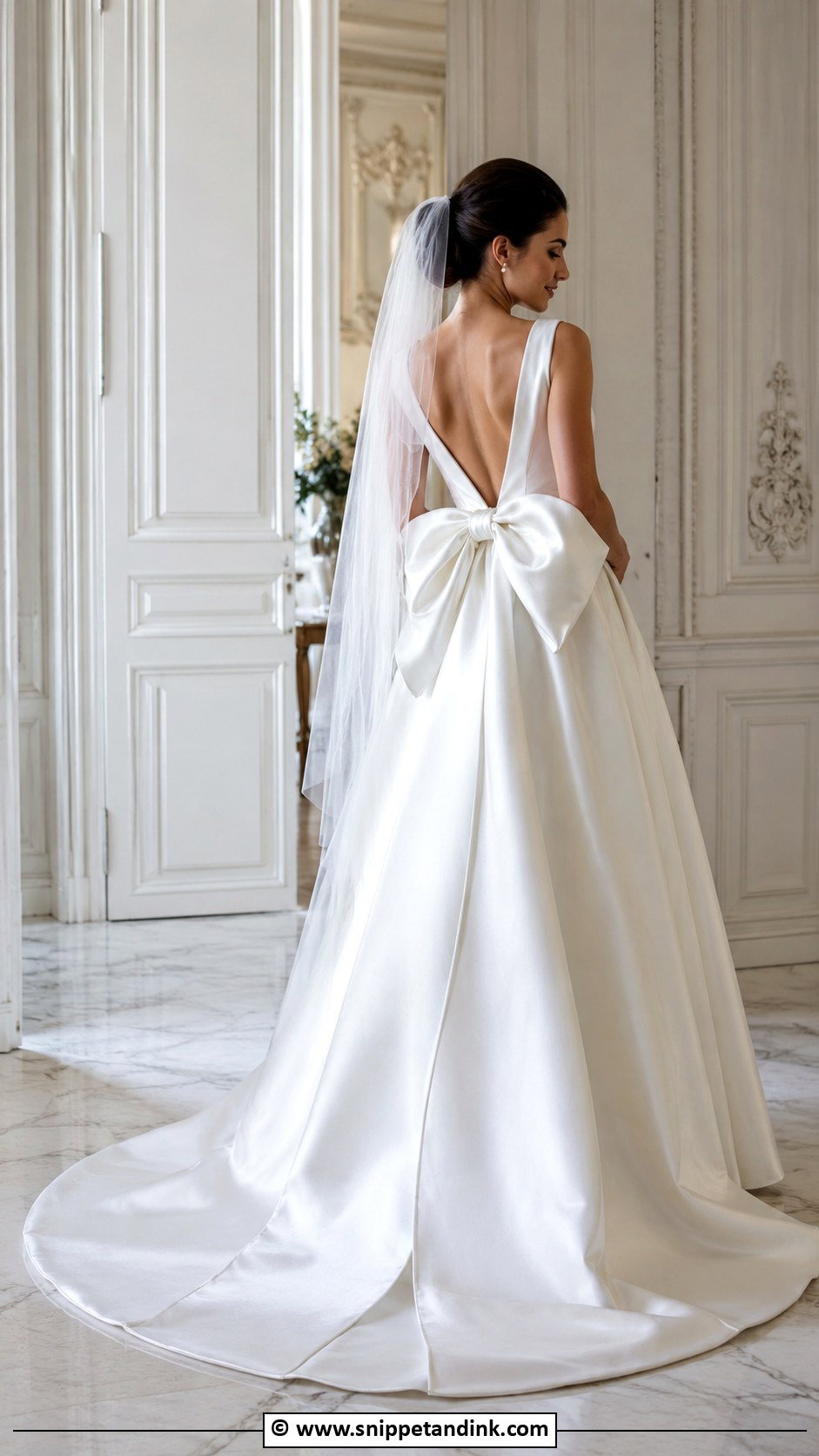 Silk Wedding Dress With Bow - Snippet and Ink - 35 Silk Wedding Dress Ideas