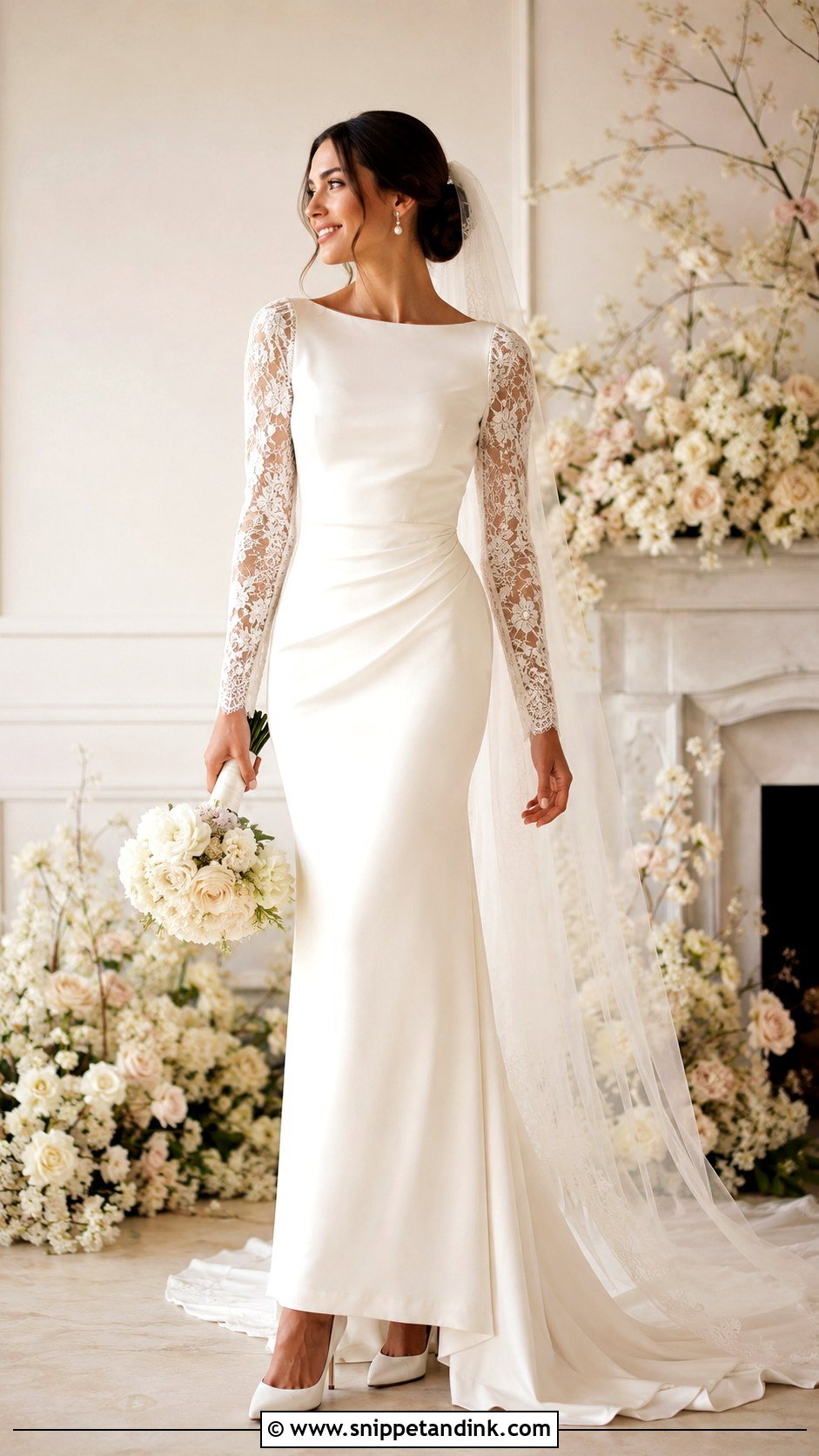 Silk Wedding Dress With Lace Sleeves - Snippet and Ink - 25 Silk Wedding Dress with Sleeves