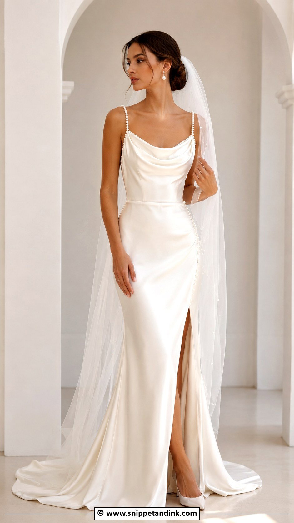 Silk Wedding Dress With Pearl Detail - Snippet and Ink - 35 Silk Wedding Dress Ideas