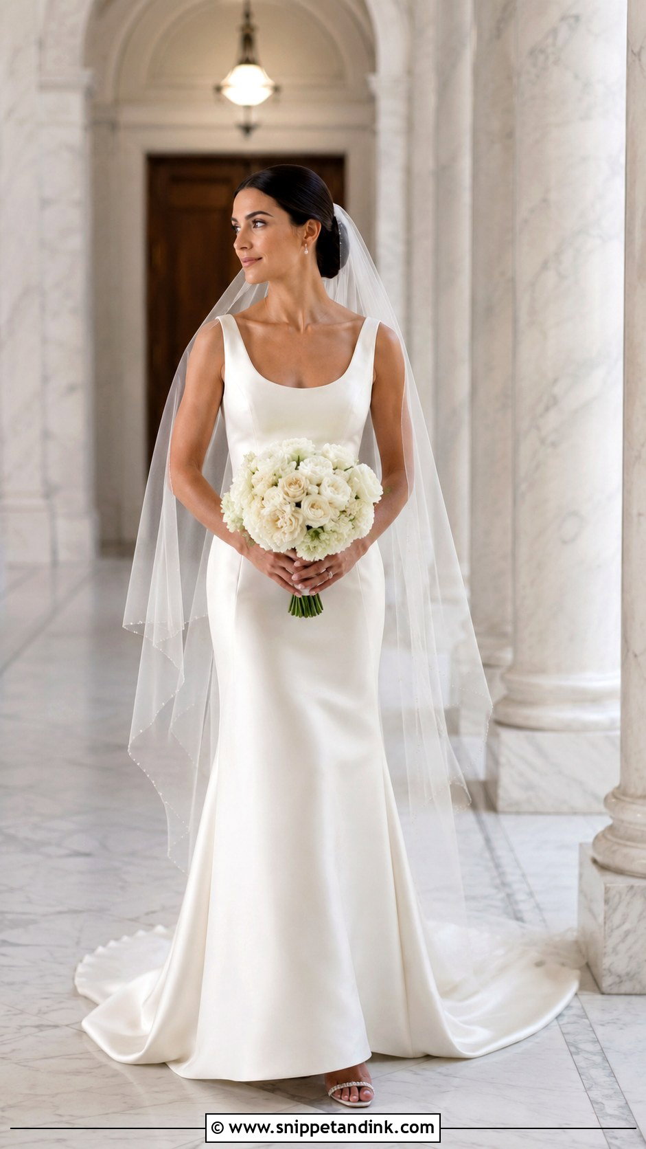 Silk Wedding Dress With Small Train - Snippet and Ink - 25 Simple Silk Wedding Dress Ideas