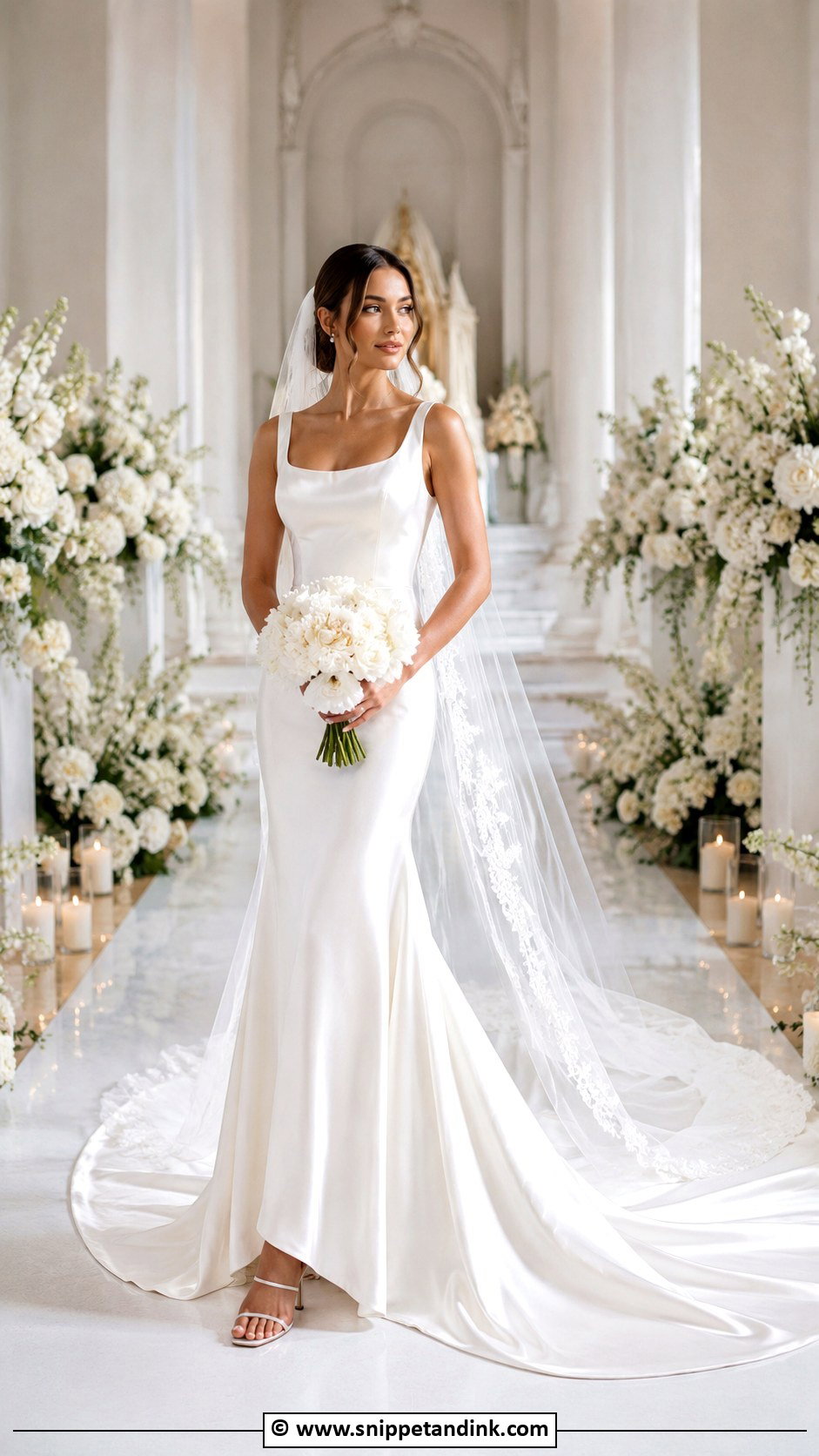 Silk Wedding Dress With Train - Snippet and Ink - 35 Silk Wedding Dress Ideas