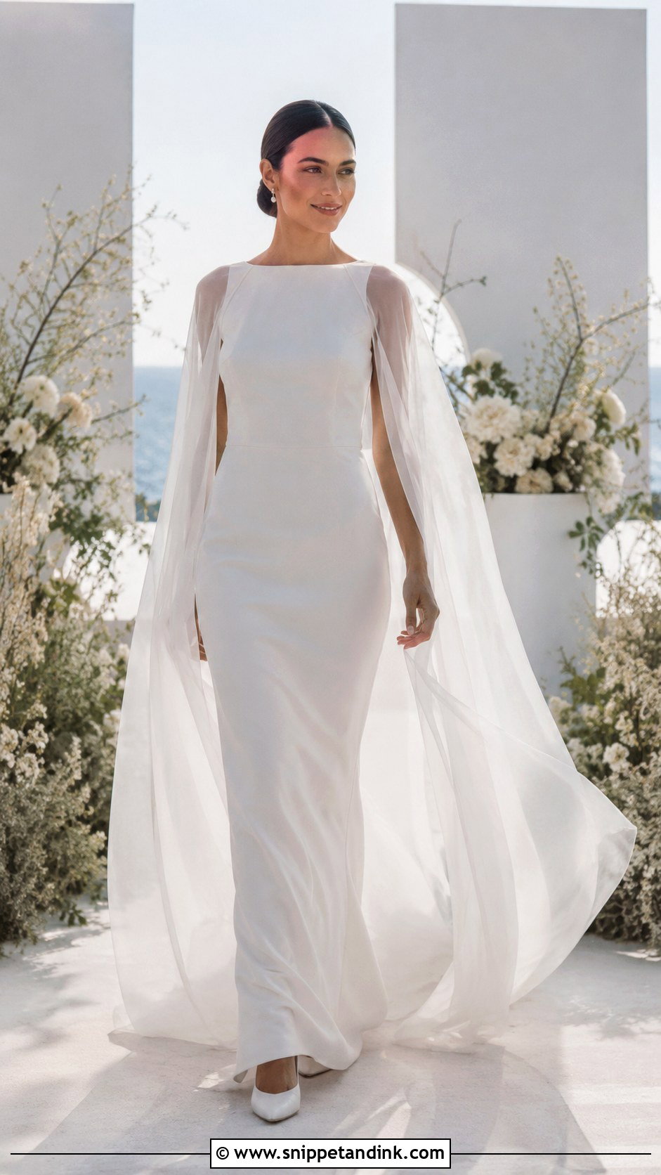 Silk Wedding Gown With Cape - Snippet and Ink - 25 Silk Wedding Gown Ideas